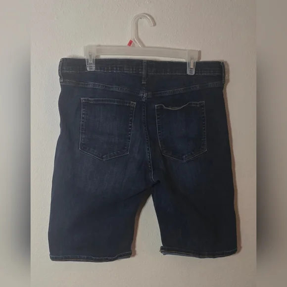 Banana Republic Women's Stretch Denim Bermuda Shorts Dark Wash 14 - Picture 2 of 4